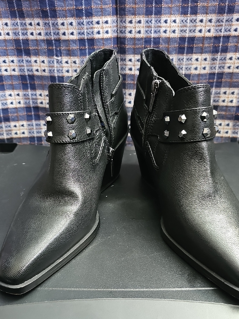 Vince Camuto Black Leather Ankle Boot
